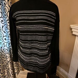 J Jill knit sweater small black and white